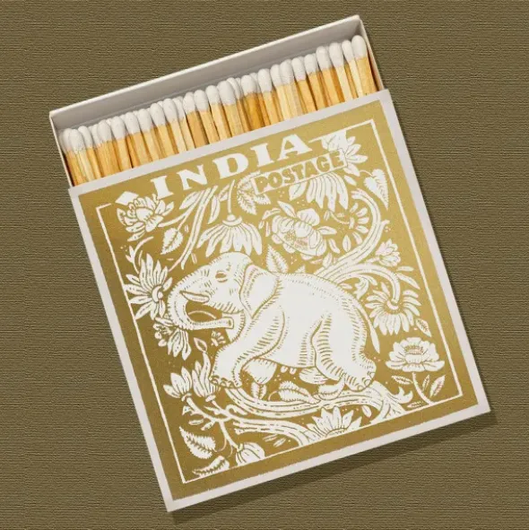 Streichhölzer Elefant gold lang - Luxury Matches Square