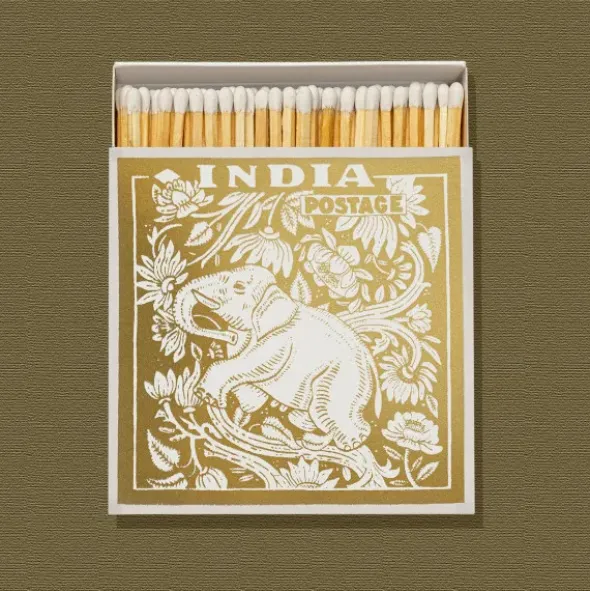 Streichhölzer Elefant gold lang - Luxury Matches Square