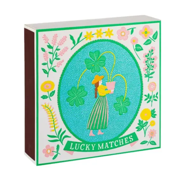 Streichhölzer Glücksklee lang - Luxury Matches Square