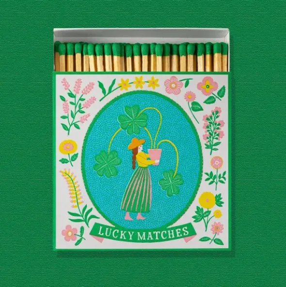 Streichhölzer Glücksklee lang - Luxury Matches Square