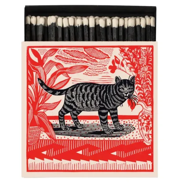 Streichhölzer schwarze Katze lang - Luxury Matches Square
