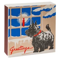 Streichhölzer Winterlandschaft mit Hund lang - Luxury Matches Square