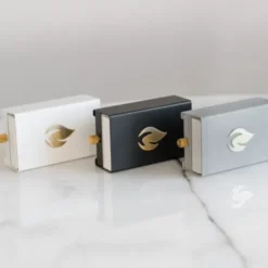 Streichholzbox Metall mit Schublade & Zündhölzer groß - MATCHBOX schwarz