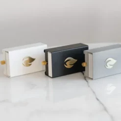Streichholzbox Metall mit Schublade & Zündhölzer groß - MATCHBOX schwarz