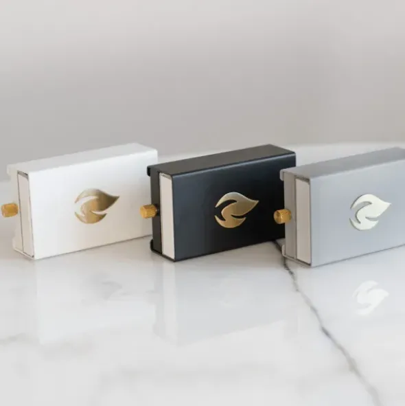 Streichholzbox Metall mit Schublade & Zündhölzer groß - MATCHBOX schwarz