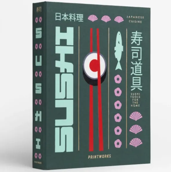 Sushi Set im Aufbewahrungsbuch 11-teilig – praktisches Sushi Zubehör