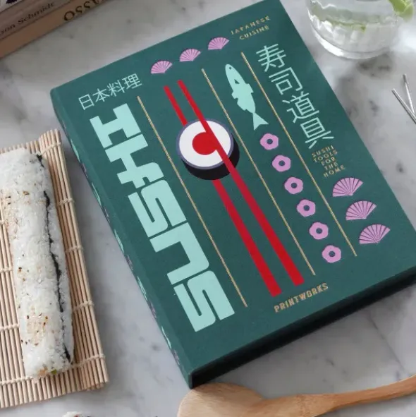 Sushi Set im Aufbewahrungsbuch 11-teilig – praktisches Sushi Zubehör