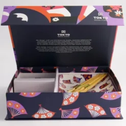 Sushi Set Japanische Fächer – 6-teiliges Porzellan Geschirr für 2 Personen