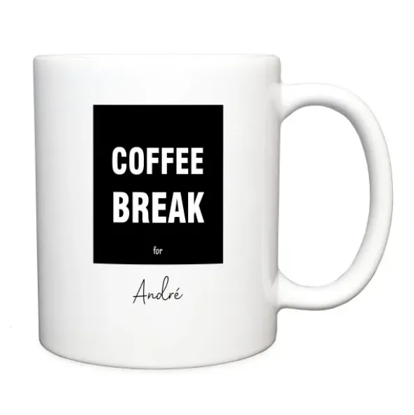 Tasse Coffee Break, personalisiert
