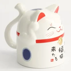 Tasse & Deko Glückskatze blau