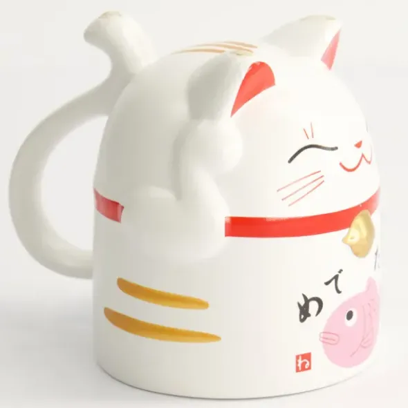 Tasse & Deko Glückskatze pink