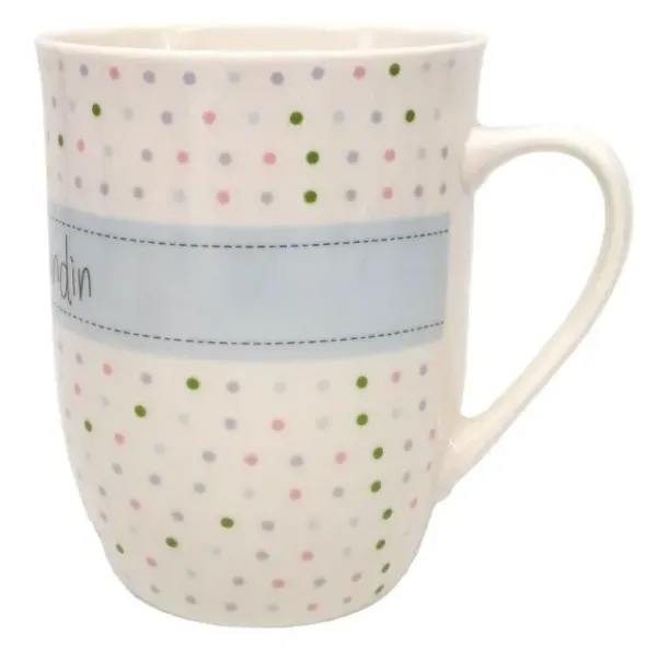 Tasse 0,5 l 100% beste Freundin - bunt gepunktet