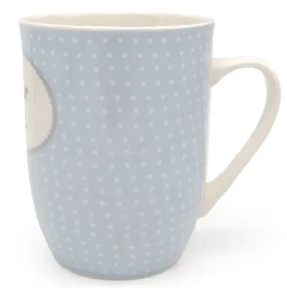 Tasse 0,5 l Bruderherz - pastellblau mit Punkten
