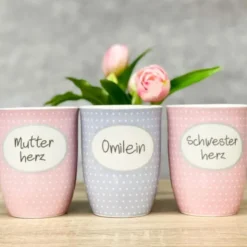 Tasse 0,5 l Hoffentlich bald in Rente - blau gestreift