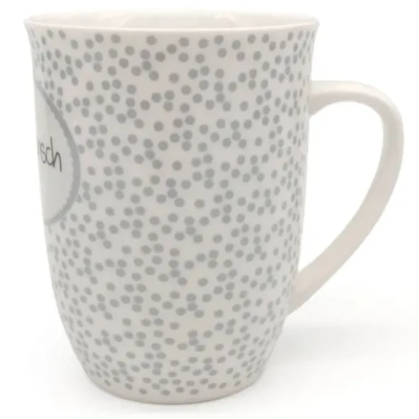 Tasse 0,5 l Lieblingsmensch - grau gepunktet