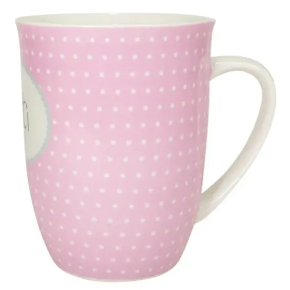 Tasse 0,5 l Mutti - rosa mit Punkten