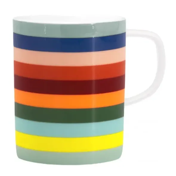 Tasse LORENZO - graphisches Muster bunt gestreift