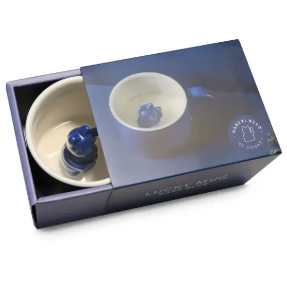 Tasse LUCKY MUG - Glückskatze dunkelblau