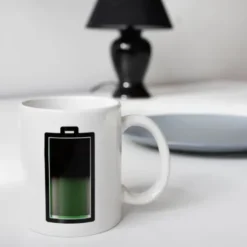 Tasse mit Batterie Wechselmotiv - Morph Mug BATTERY - Wärmeeffekt