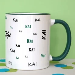 Tasse mit Namen - Namenstasse dunkelgrün