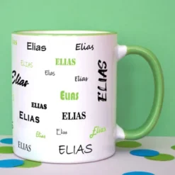 Tasse mit Namen - Namenstasse hellgrün