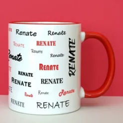 Tasse mit Namen - Namenstasse rot