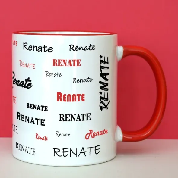 Tasse mit Namen - Namenstasse rot