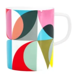Tasse SOLENA - graphisches Muster bunt