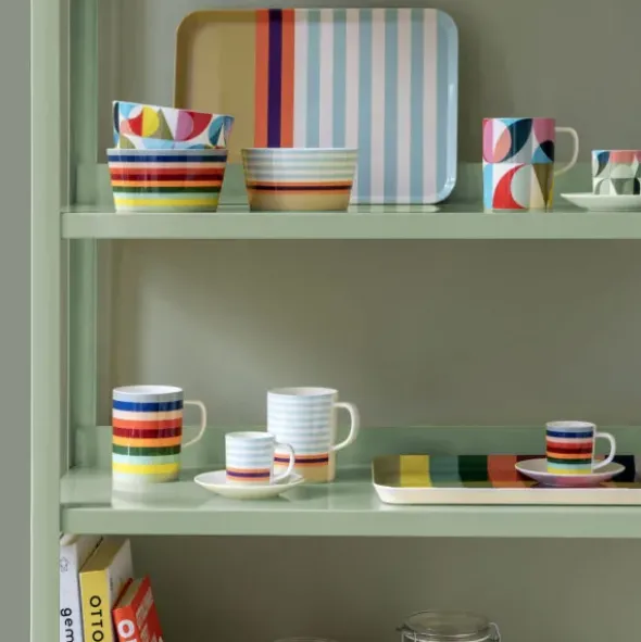 Tasse SOLENA - graphisches Muster bunt