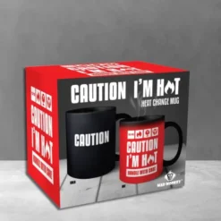 Tasse Vorsicht! - CAUTION I'M HOT - Wechselmotiv Morph Mug - Wärmeeffekt