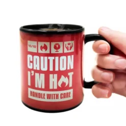 Tasse Vorsicht! - CAUTION I'M HOT - Wechselmotiv Morph Mug - Wärmeeffekt