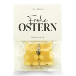 Tee Bärchen 2er-Set FROHE OSTERN - Pfirsich Zitrone