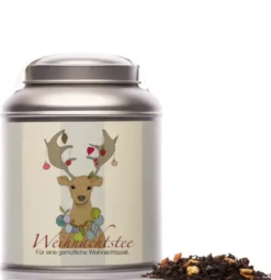 Teedose mit Früchtetee - Weihnachtstee Rentier
