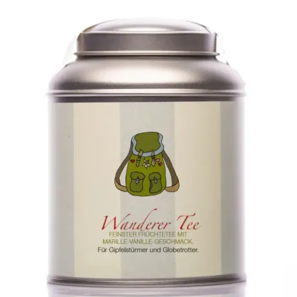 Teedose mit Tee - Wanderer