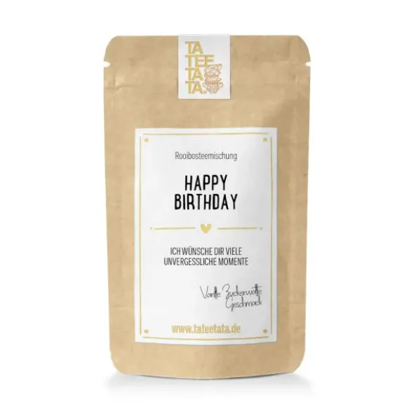 Tee Geschenktüte - Happy Birthday - Rooibostee