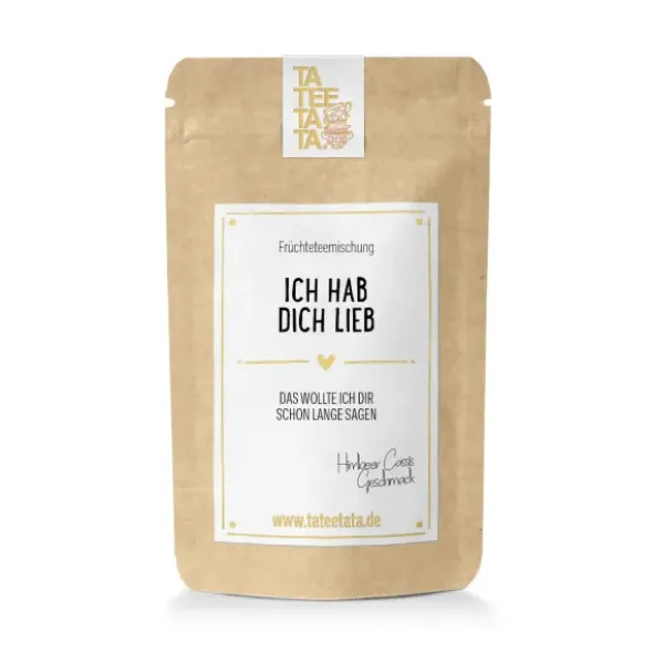 Tee Geschenktüte - Ich hab dich lieb - Früchtetee