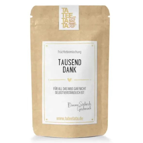 Tee Geschenktüte - Tausend Dank - Früchtetee