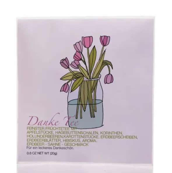 Tee im Umschlag - Danke Tee, Tulpen