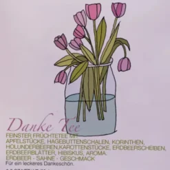 Tee im Umschlag - Danke Tee, Tulpen