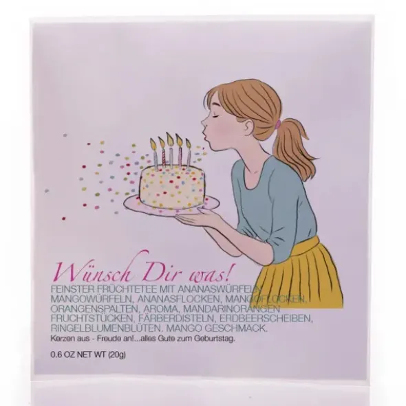 Tee im Umschlag - Geburtstagstee Wünsch Dir was!