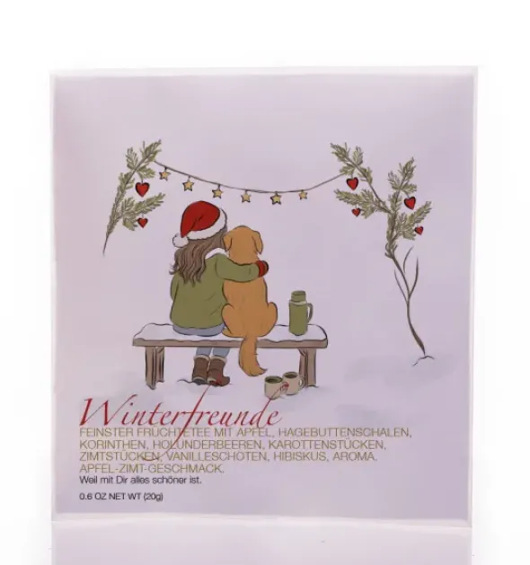Tee im Umschlag - Winterfreunde