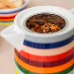 Teekanne mit Teesieb LORENZO 1,2 L, Porzellan bunt