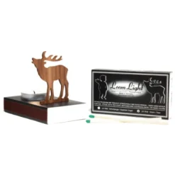 Teelichthalter Streichholzschachtel mit Hirsch Steckfigur