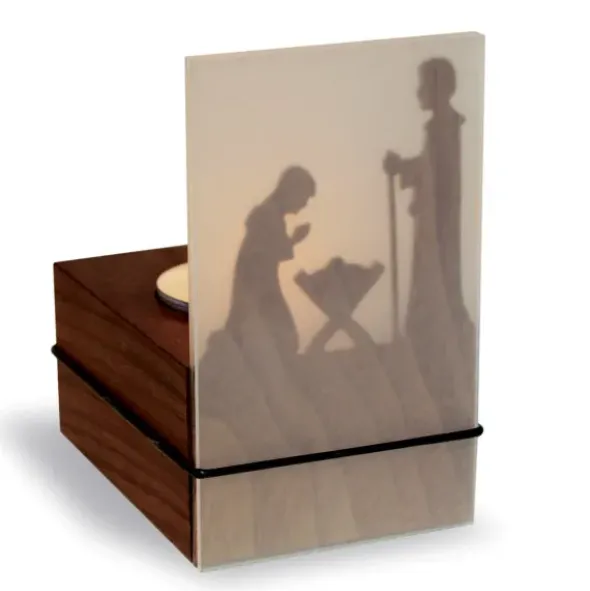 Teelicht Schattenspiel, Krippe