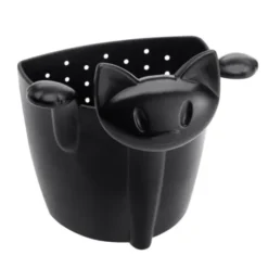 Teesieb Katze MIAOU schwarz