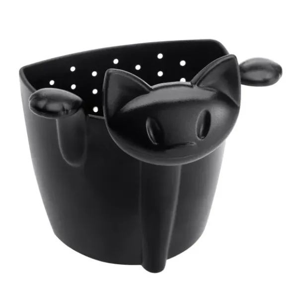 Teesieb Katze MIAOU schwarz