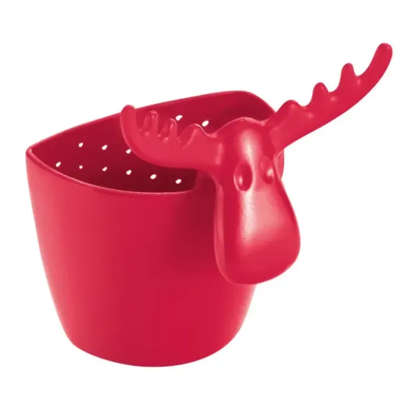 Teesieb Rentier RUDOLF rot