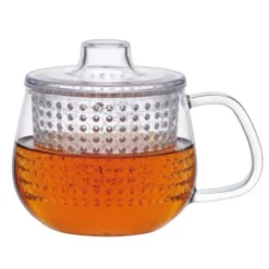 Teetasse mit Sieb & Deckel 350 ml - Henkeltasse UNITEA aus Glas