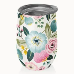 Thermobecher Blumen - doppelwandig 420 ml