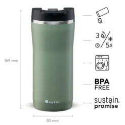 Thermobecher Edelstahl Leak Lock 0,35 l salbeigrün